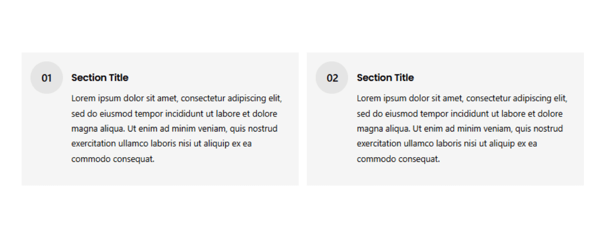 Section / 2 Column, Cards, Thumb, Title, Intro